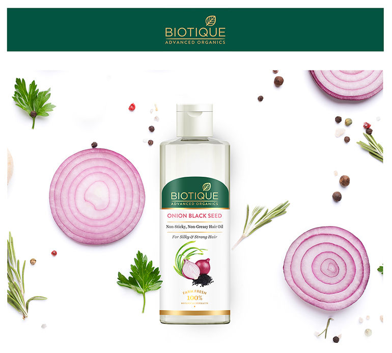 Buy Biotique Advanced Organics Onion Black Seed Hair Oil (200ml) Online in  India | Pixies