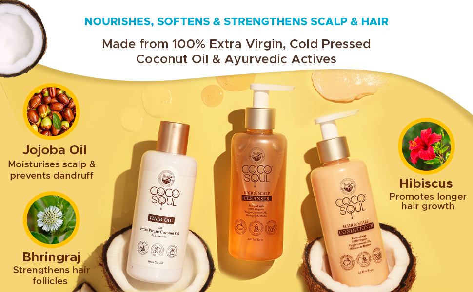 Coco Soul Shampoo with Coconut & Ayurveda - Makers of Parachute Advansed (200ml)