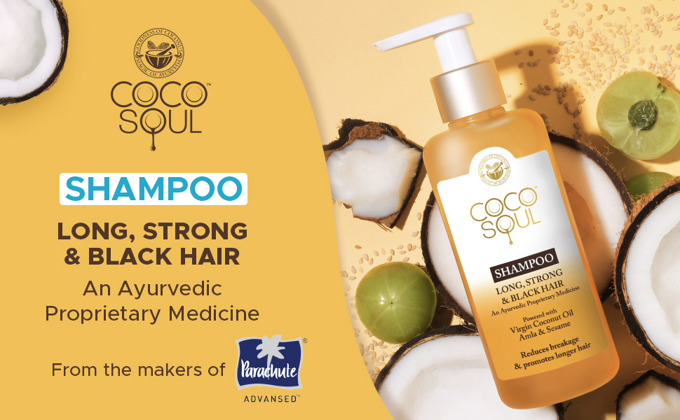 Coco Soul Shampoo for Long Strong & Black Hair with Amla From the Makers of Parachute Advansed (200ml)