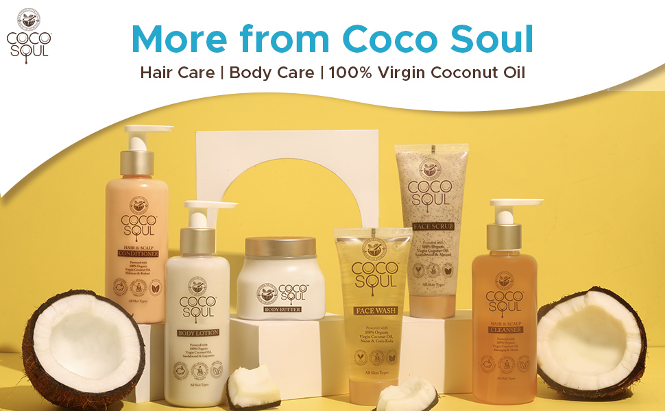Coco Soul Shampoo for Long, Strong & Black Hair with Ayurvedic Medicine | 100% Cold Pressed Virgin Coconut Oil | Amla & Sesame | Sulphate & Paraben Free | From the Makers of Parachute Advansed | 200ml