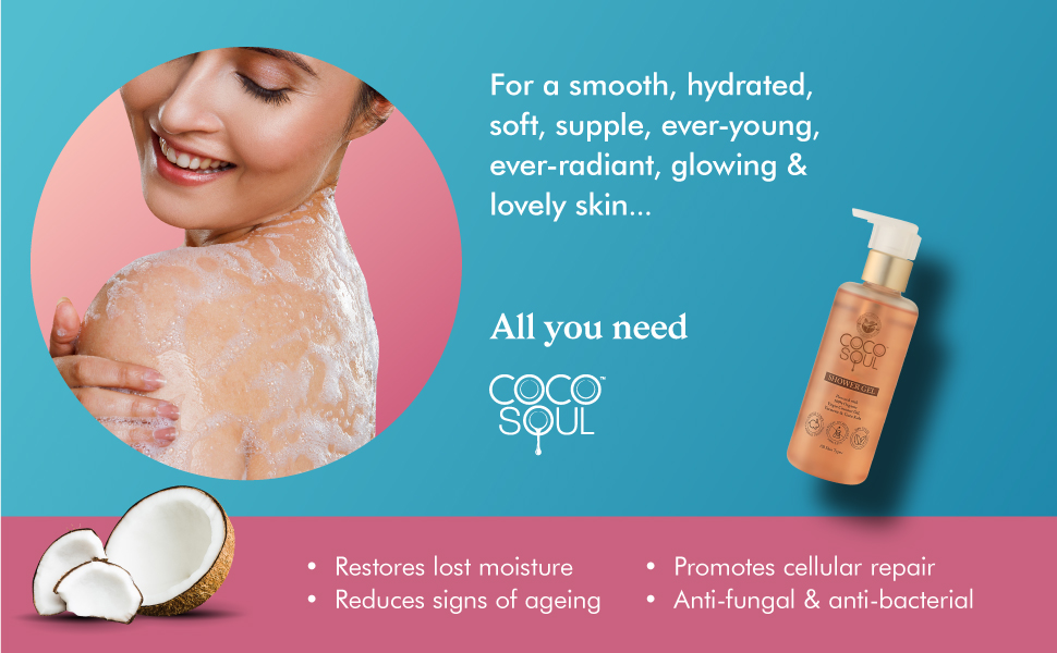Coco Soul Shower Gel with Coconut & Ayurveda - Makers of Parachute Advansed (200ml)