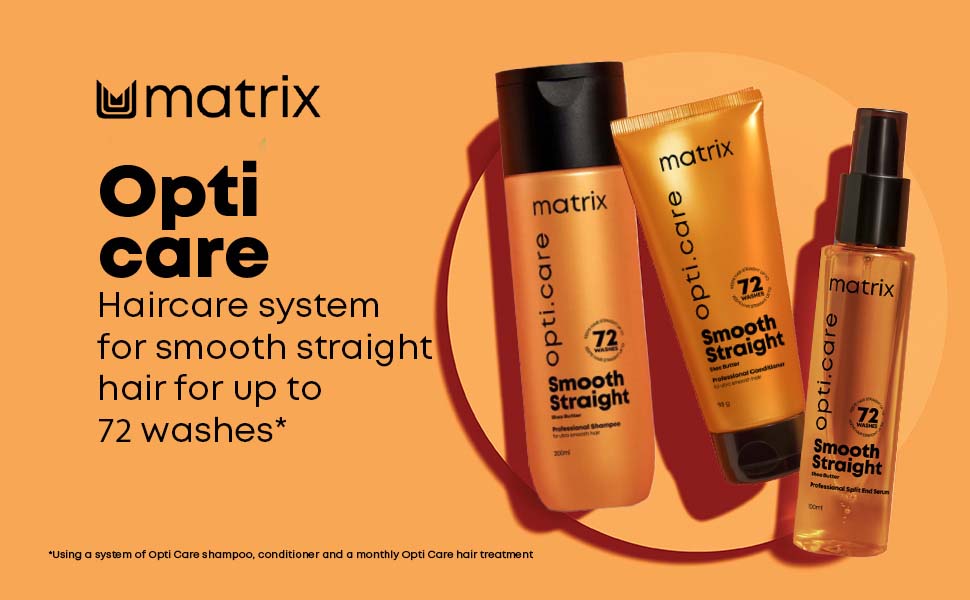 MATRIX Opti Care Smooth Straight Shampoo  200Ml With Conditioner 98G   Pack of 2  Keratin Shampoo India