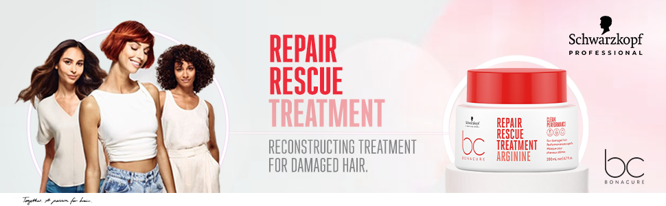 Schwarzkopf biomimetic Bonacure peptide repair rescue treatment is a balanced concentration of ingredients that targets damaged and weak areas in the outer hair structure, at the same time while repairing the inner structure of the hair to immediately add support and elasticity for a long-lasting effect