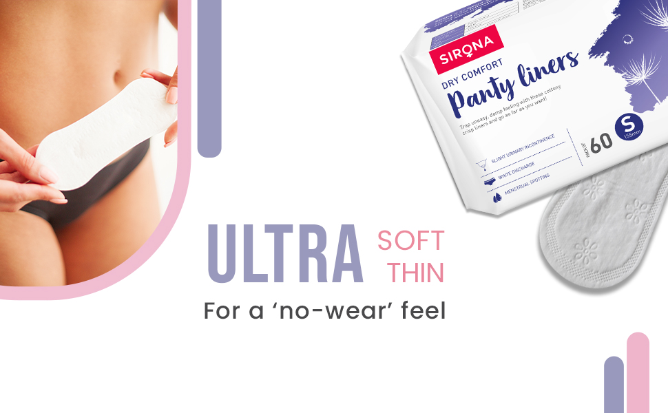 Buy Sirona Ultra-Thin Small Panty Liners for Women (Pack of 60) Online