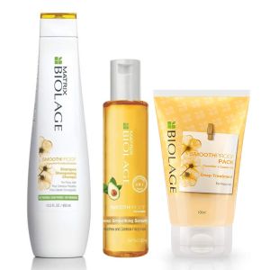 Matrix Biolage Smoothproof Shampoo + Deep Treatment Hair Pack + Serum