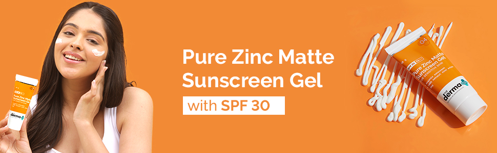 Buy The Derma Co. Pure Zinc Matte Sunscreen Gel With Spf 30 (50gm) Online  in India